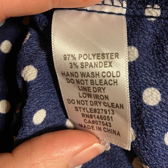 Monteau blue and white Polka Dot Tank Top - Picture 4 of 4